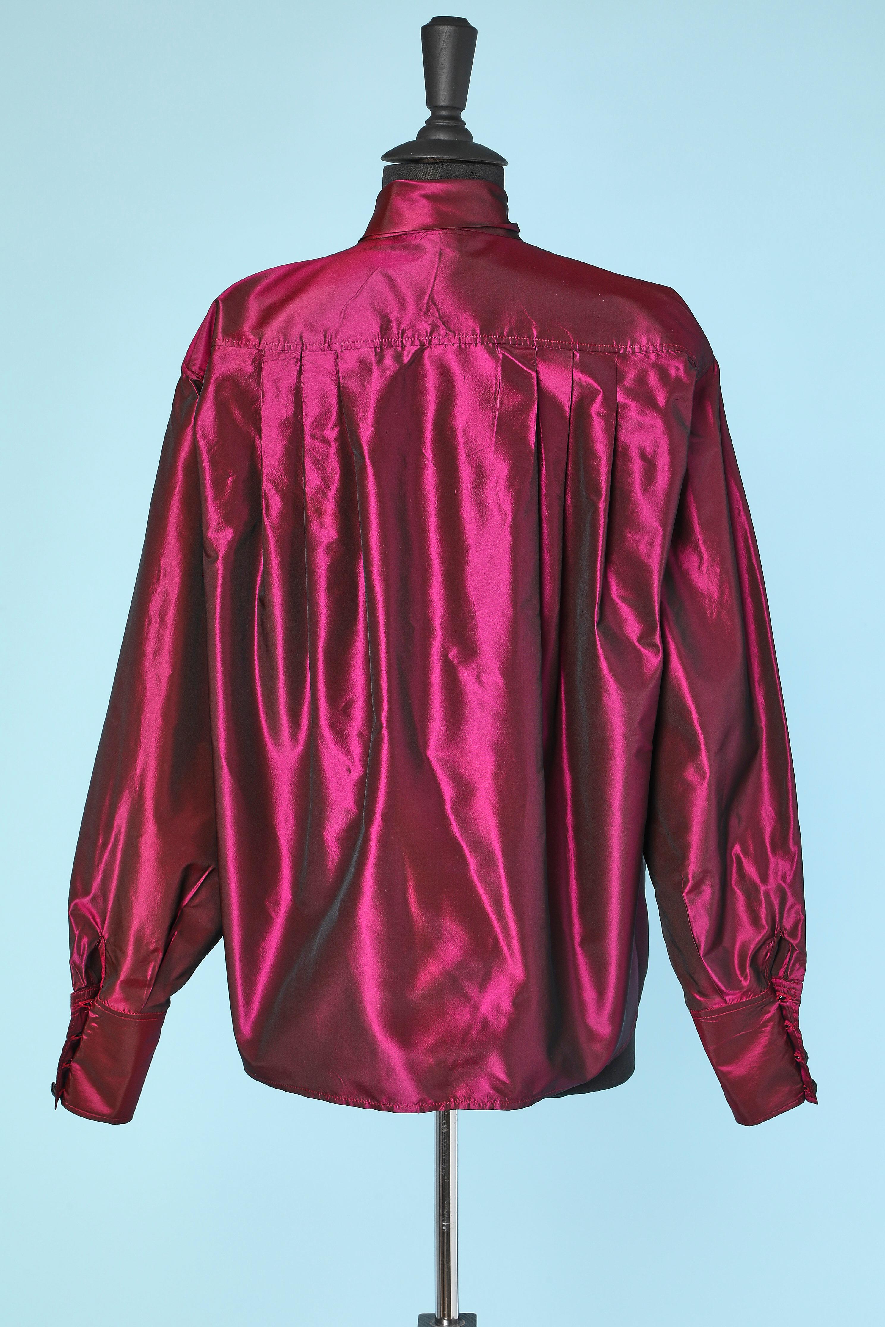 Pink taffetas ruffled shirt Ungaro Solo Donna  For Sale 1