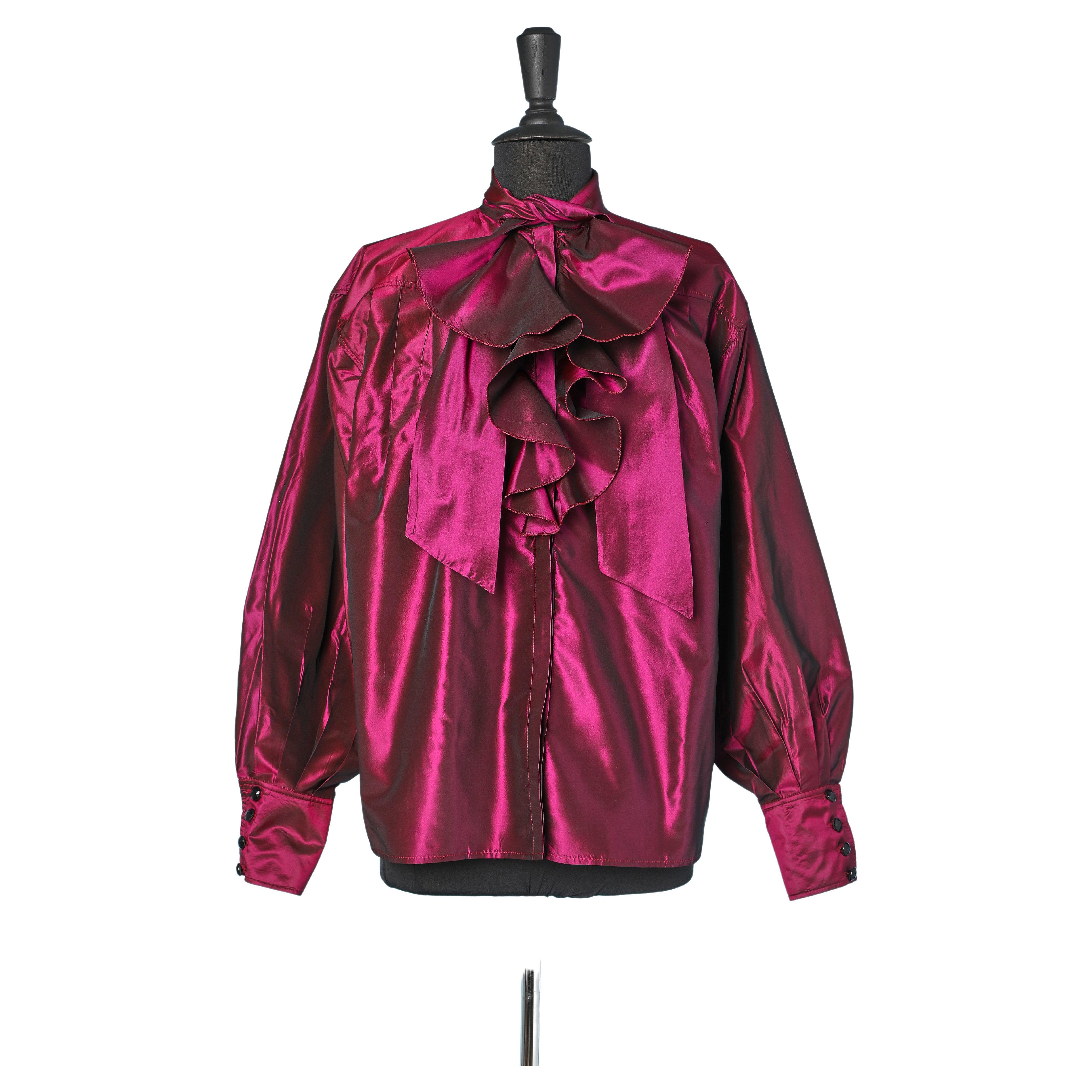 Pink taffetas ruffled shirt Ungaro Solo Donna For Sale