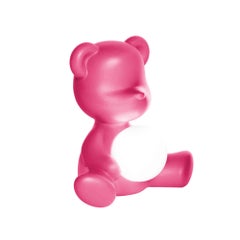 Pink Teddy Bear Lamp LED, Designed by Stefano Giovannoni, Made in Italy