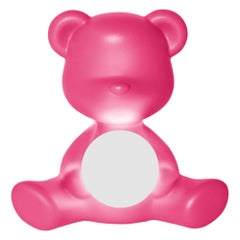 Pink Teddy Bear Lamp LED, Designed by Stefano Giovannoni, Made in Italy