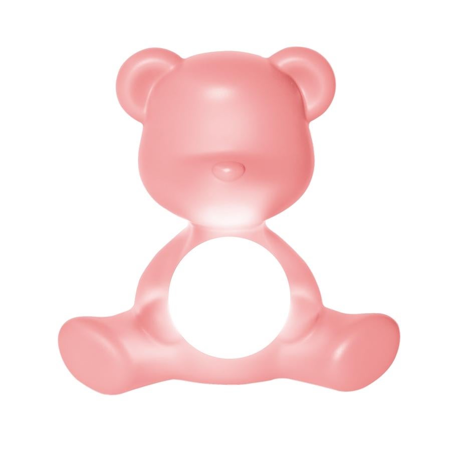 In Stock in Los Angeles, Pink Teddy Bear Lamp LED Rechargeable In New Condition In Beverly Hills, CA