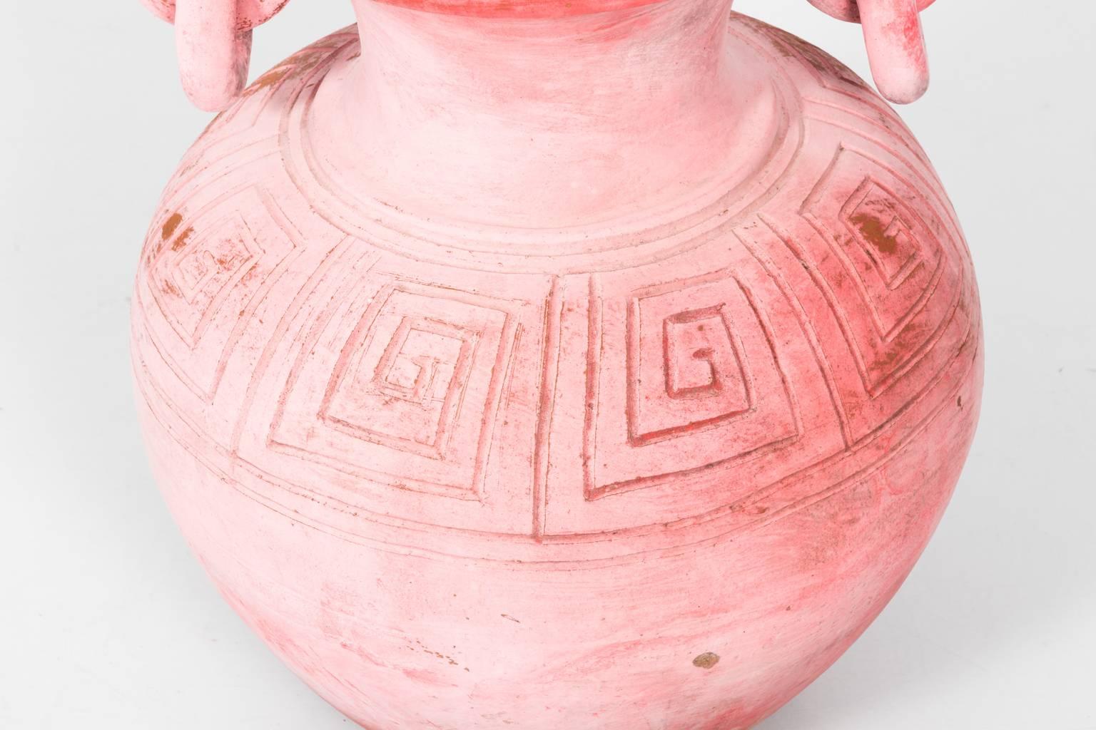 20th Century Pink Terracotta Urn