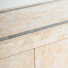 Pink Tessellated Marble Credenza