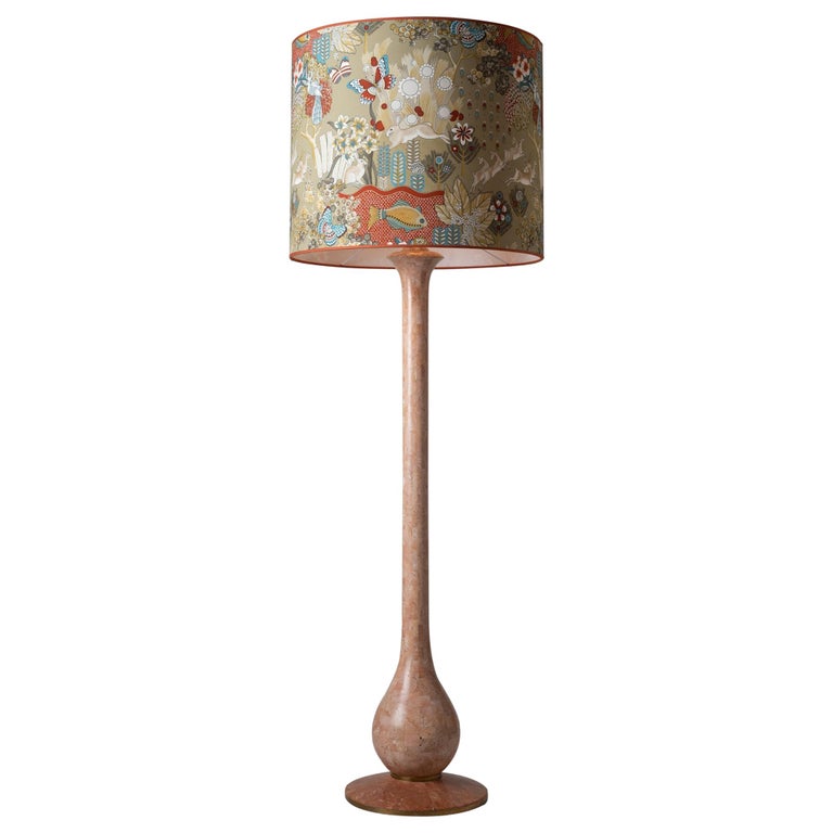 Marble floor lamp, ca. 1950, offered by Obsolete