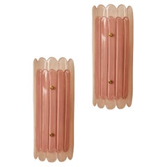 Apliques de cristal de Murano tintado rosa de Studio Glustin