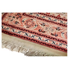 Pink Tones Handknotted Vintage Sino-Herati-Tabriz Handmade Rug 4'-2" X 6'-7"