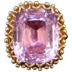 Pink Topaz 20.30 Gold Ring