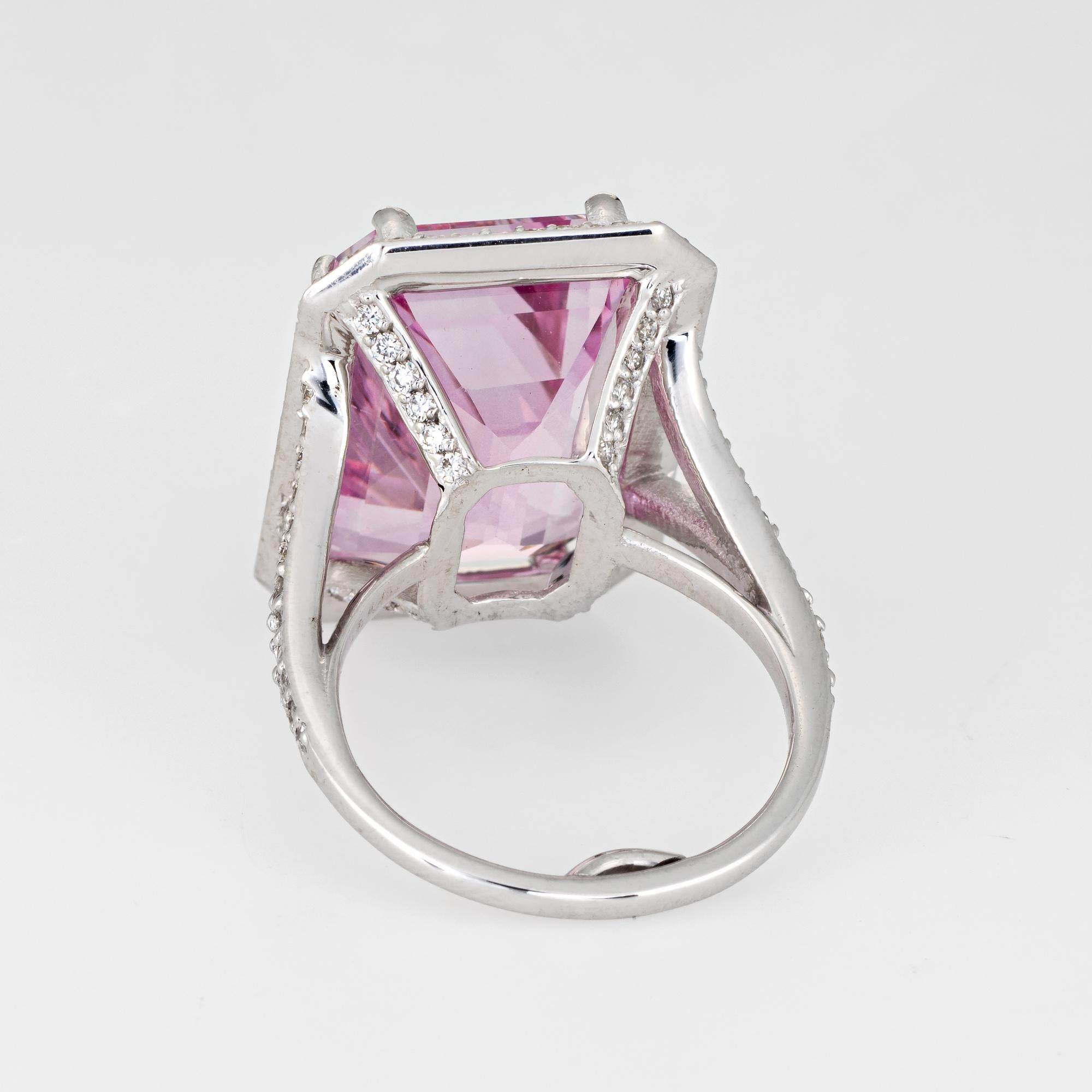 square pink topaz ring