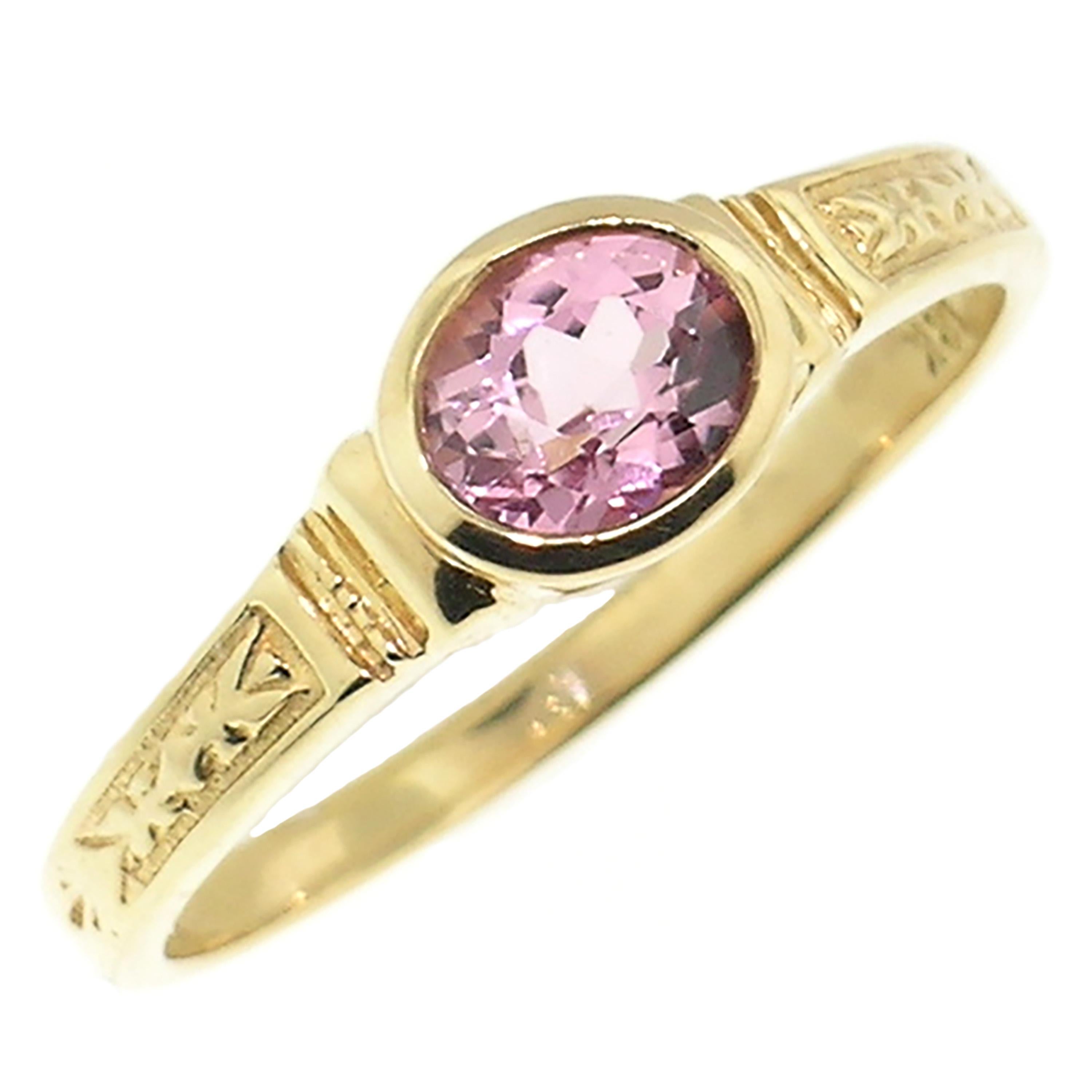 Pink Topaz in 18kt Gold Cassandra Ring by Cynthia Scott