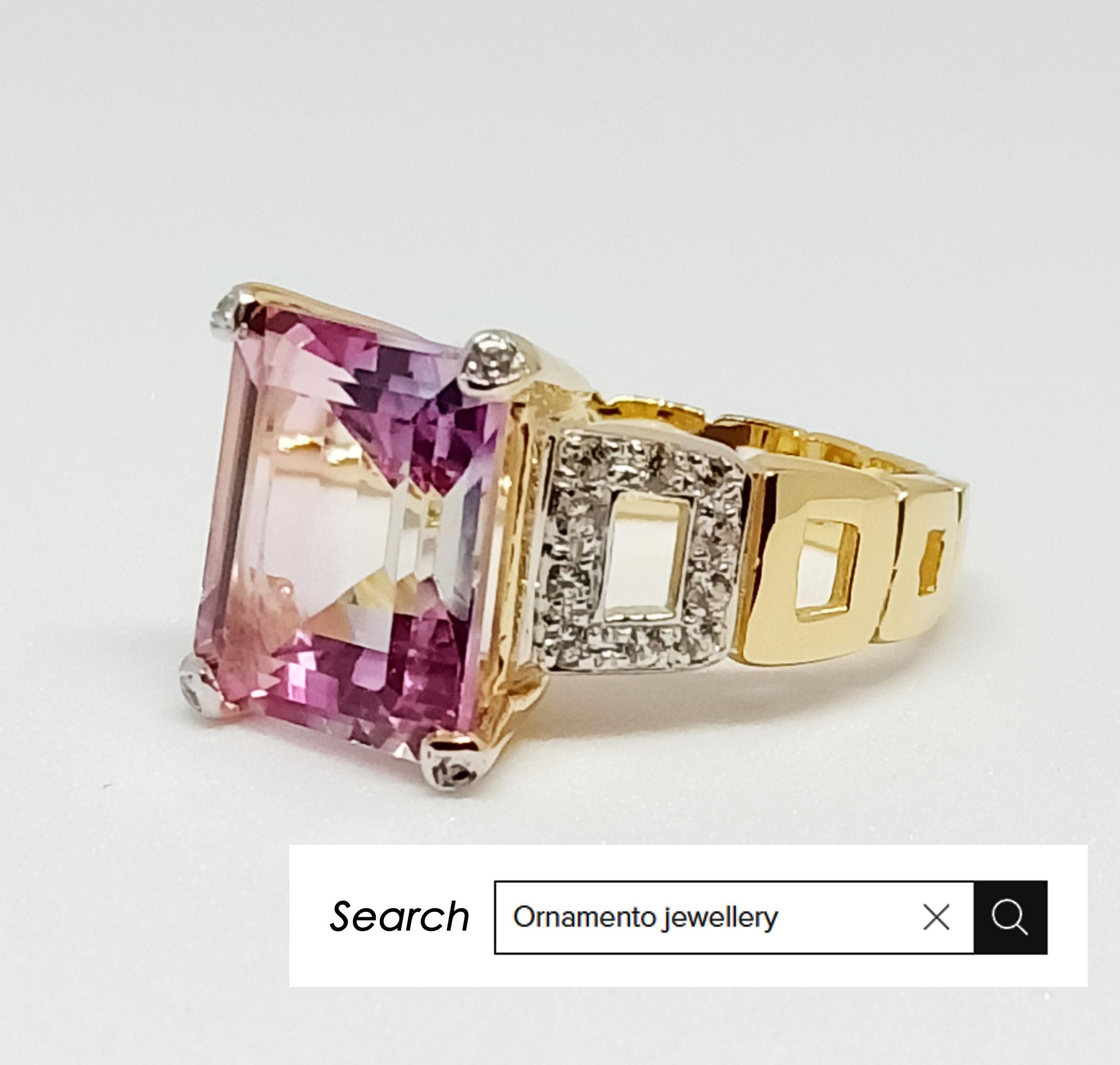Art Deco Pink topaz ring(7.60 cts)18k gold plated over sterling silver For Sale