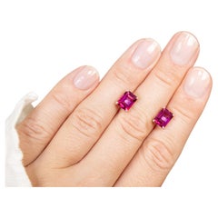 Pink Topaz Stud Earrings 3.2 Carats