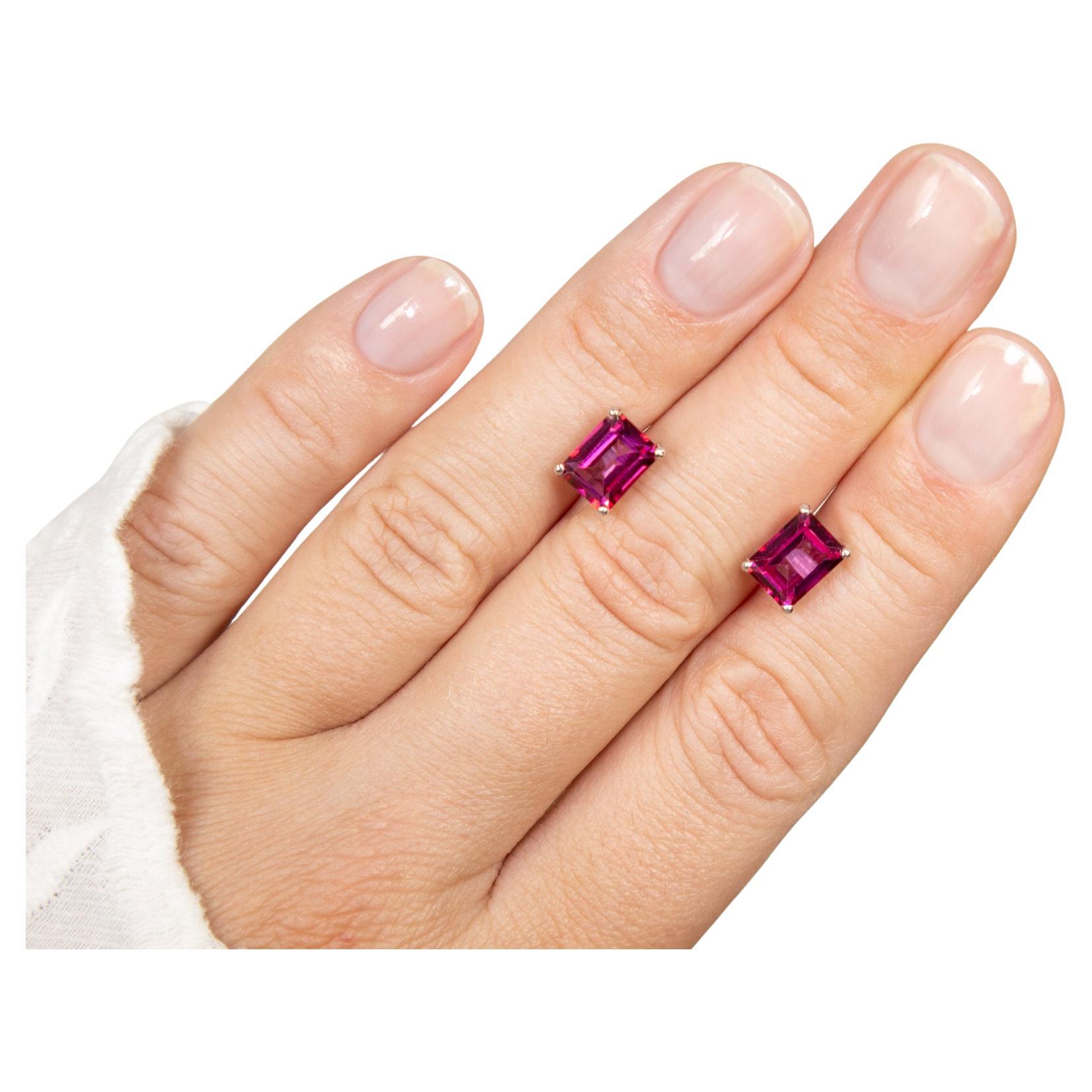 Clous d
oreilles topaze rose 3,2 carats