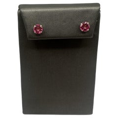 Pink Topaz Studs in 10kt Yellow Gold – 2ctw Round Pink Topaz