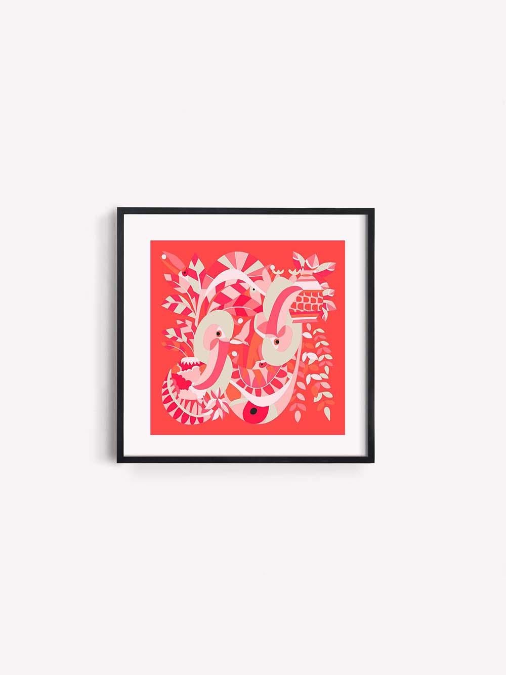 Limited edition of Oeil de Toucan art print. Each copy is numbered, signed by the artist's hand and delivered with a certificate of authenticity. 

Designed by Paloma Morand Monteil for Alto Duo. 
Bright, soft colors delicately highlight rounded,