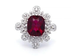 Pink Tourmaline 10 Carat Ring in 18K Gold