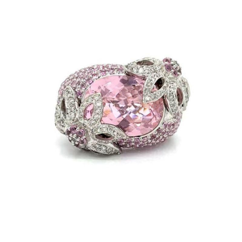 Women's Pink Tourmaline and Diamond Estate Ring