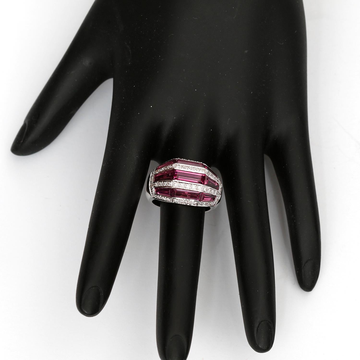 Women's Pink Tourmaline and Diamond Ring