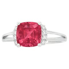 Pink Tourmaline and Diamond-Set Gold Ring