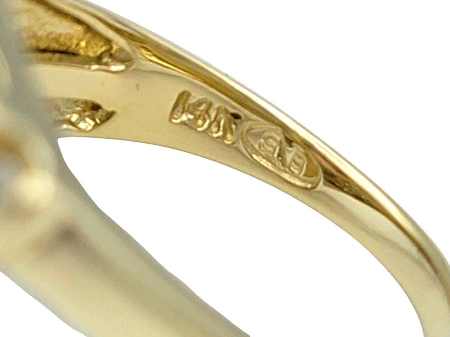 Pink Tourmaline and Diamond Split Shank Cocktail Ring in Two-Tone 14 Karat Gold im Zustand „Gut“ im Angebot in Scottsdale, AZ