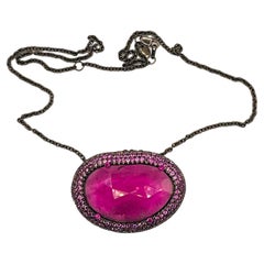 Pink Tourmaline and Pink Sapphiers Necklace Byjulia Shlovsky