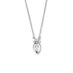 Pink Tourmaline And Tsavorite White Gold Diamond Pendant Necklace