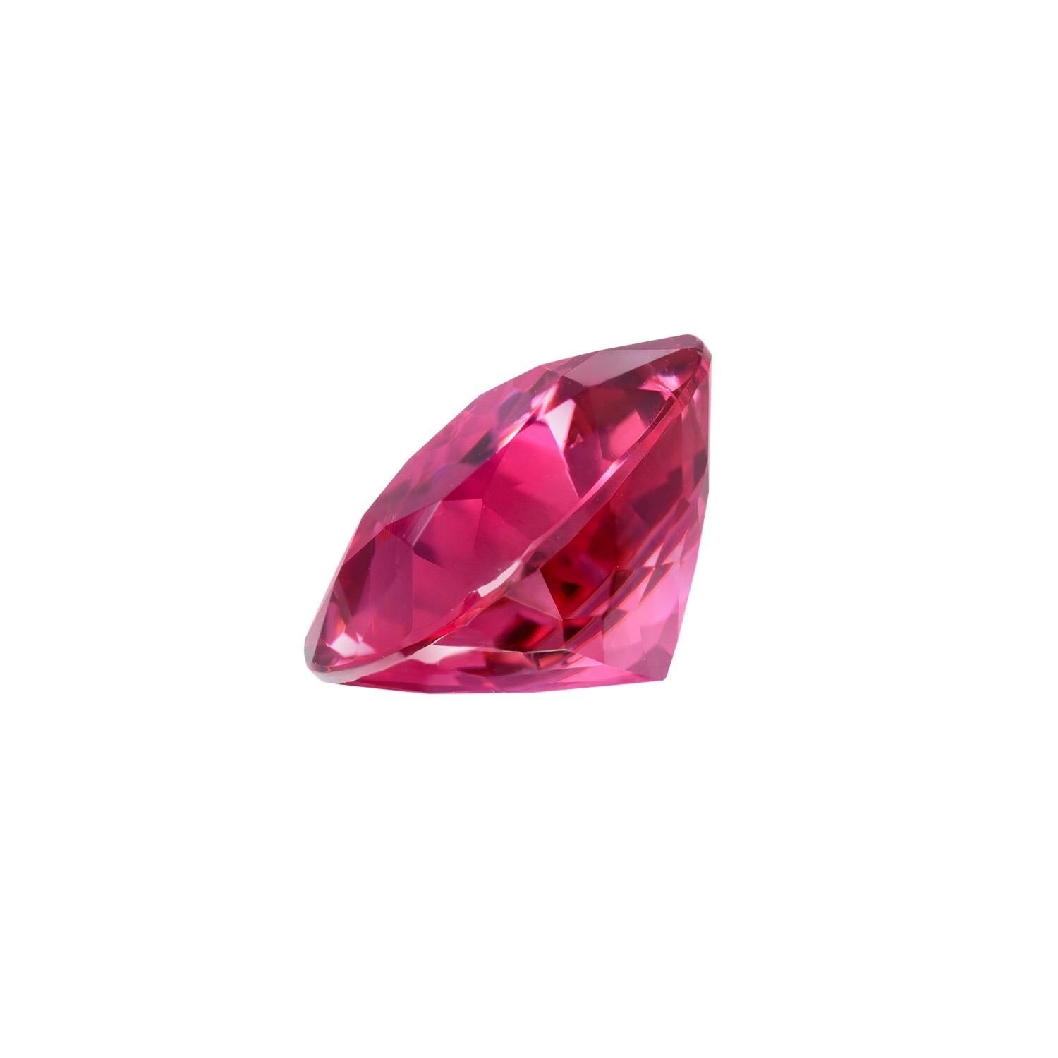 Intense Pink Tourmaline cushion cut weighing a total of 5.04 carats. This spectacular gem is offered loose and it is a great choice for a custom made jewel.
Returns are accepted and paid by us within 7 days of delivery.
We offer ultra fine custom