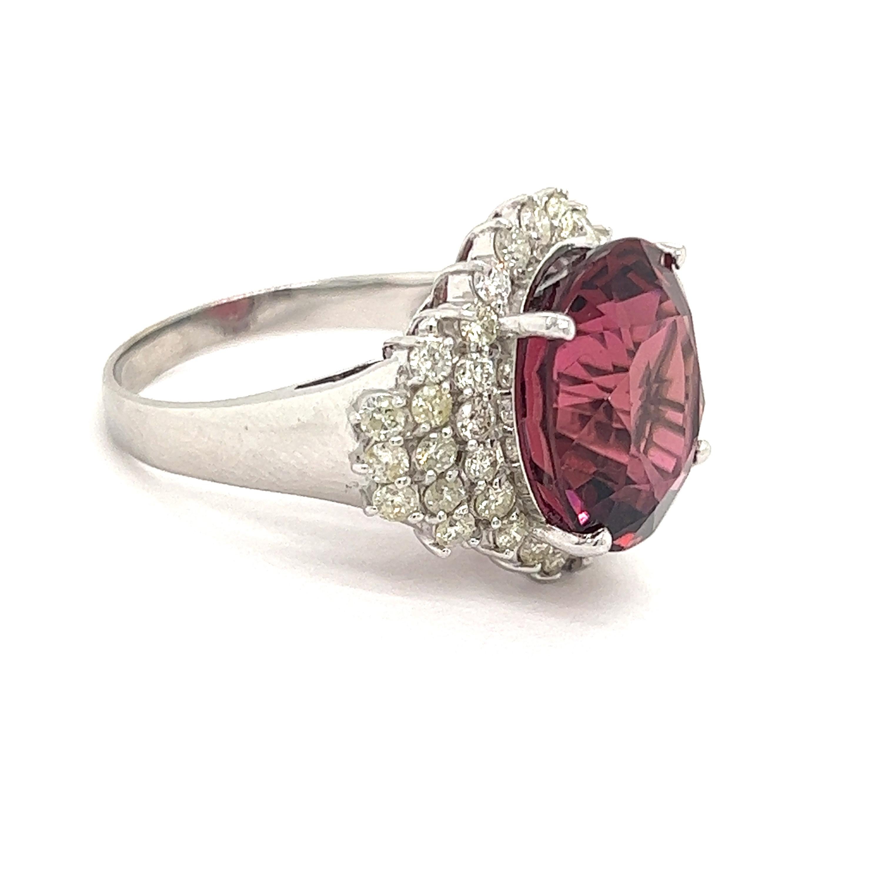estate pink tourmaline engagement ring