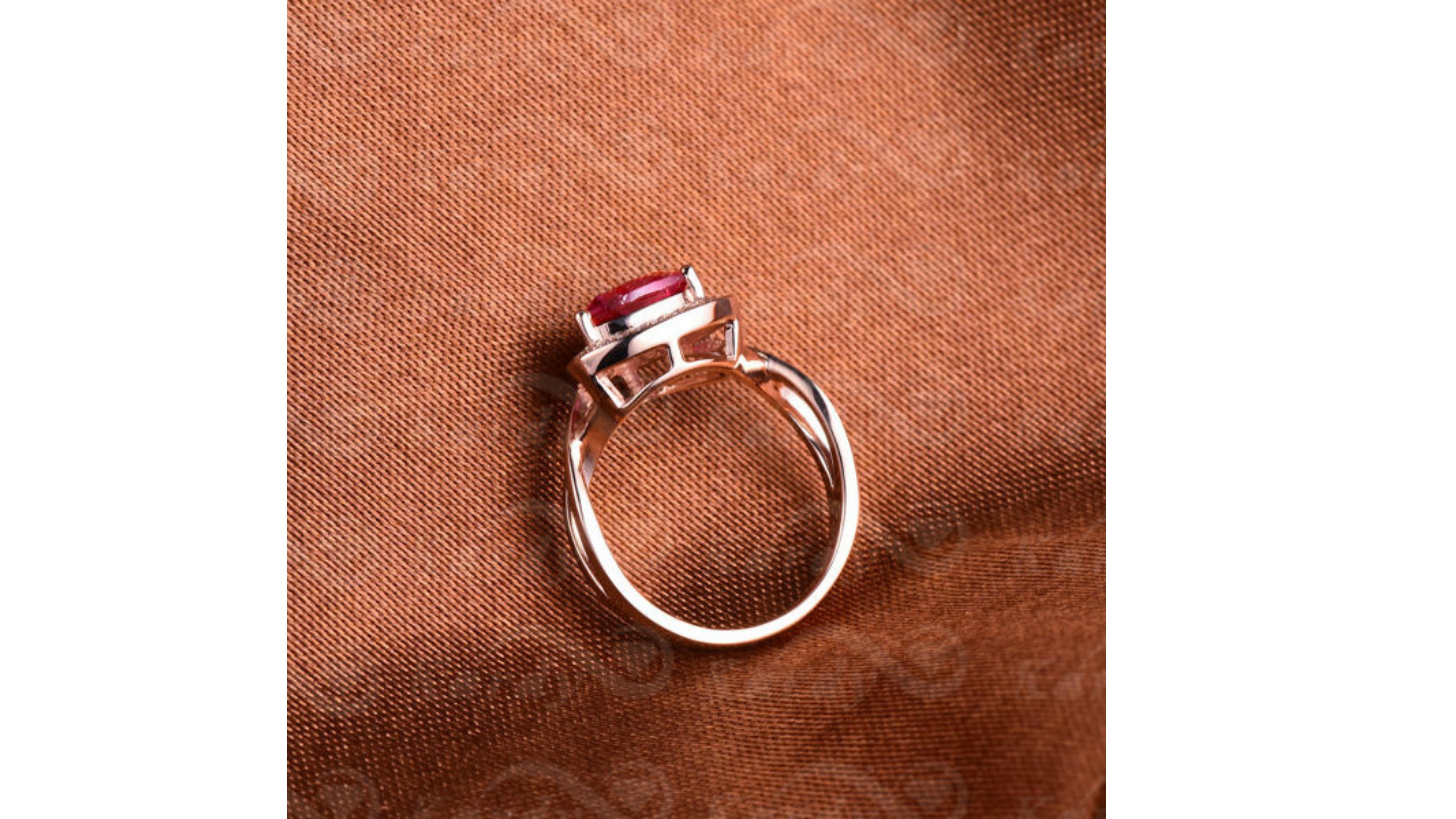 Pink Tourmaline Diamond Ring 18k Rose Gold In New Condition For Sale In Barnsley, GB