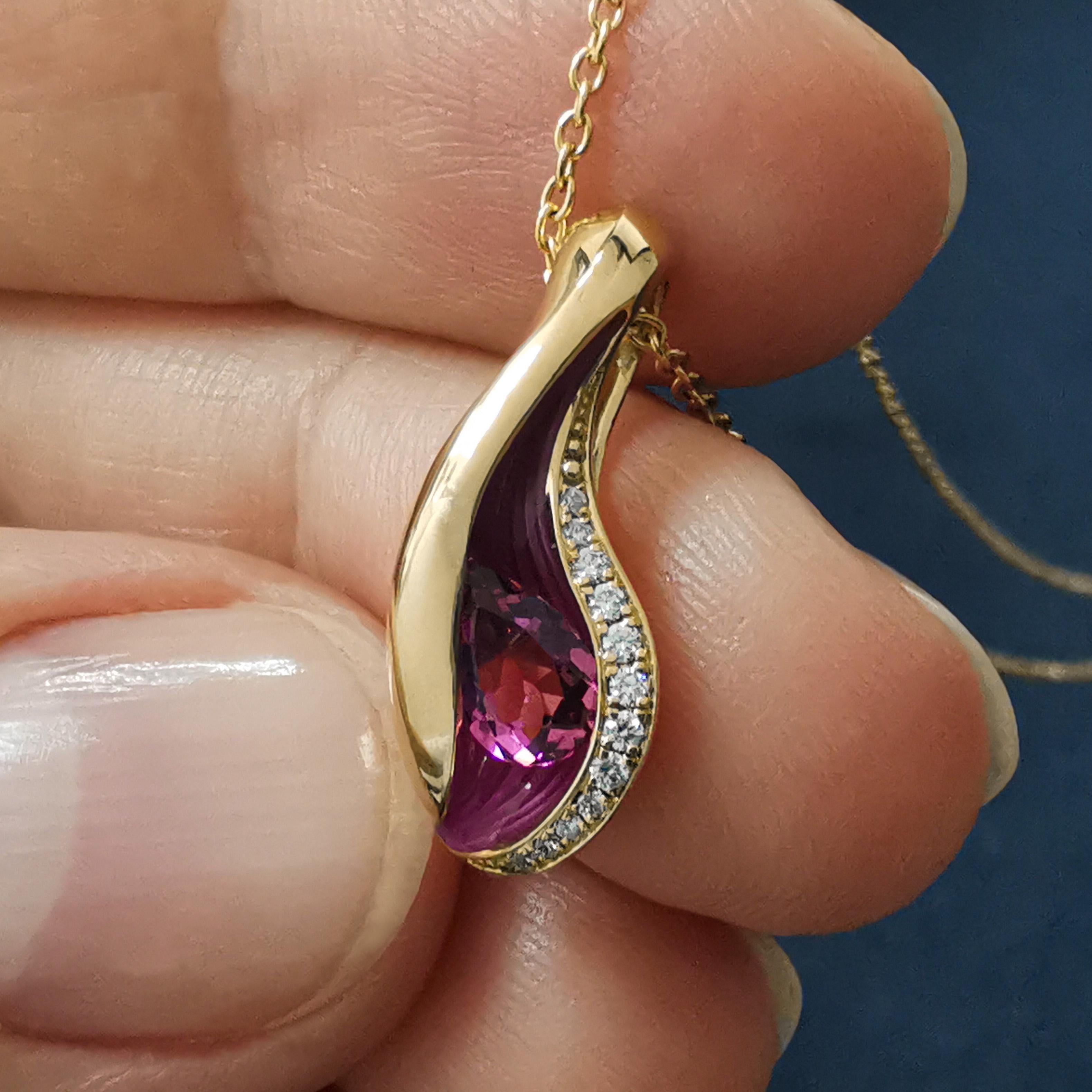 melted gold pendant