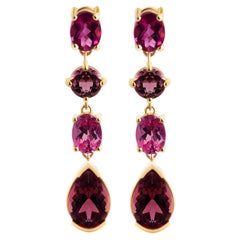 Pink Tourmaline Drop Earrings