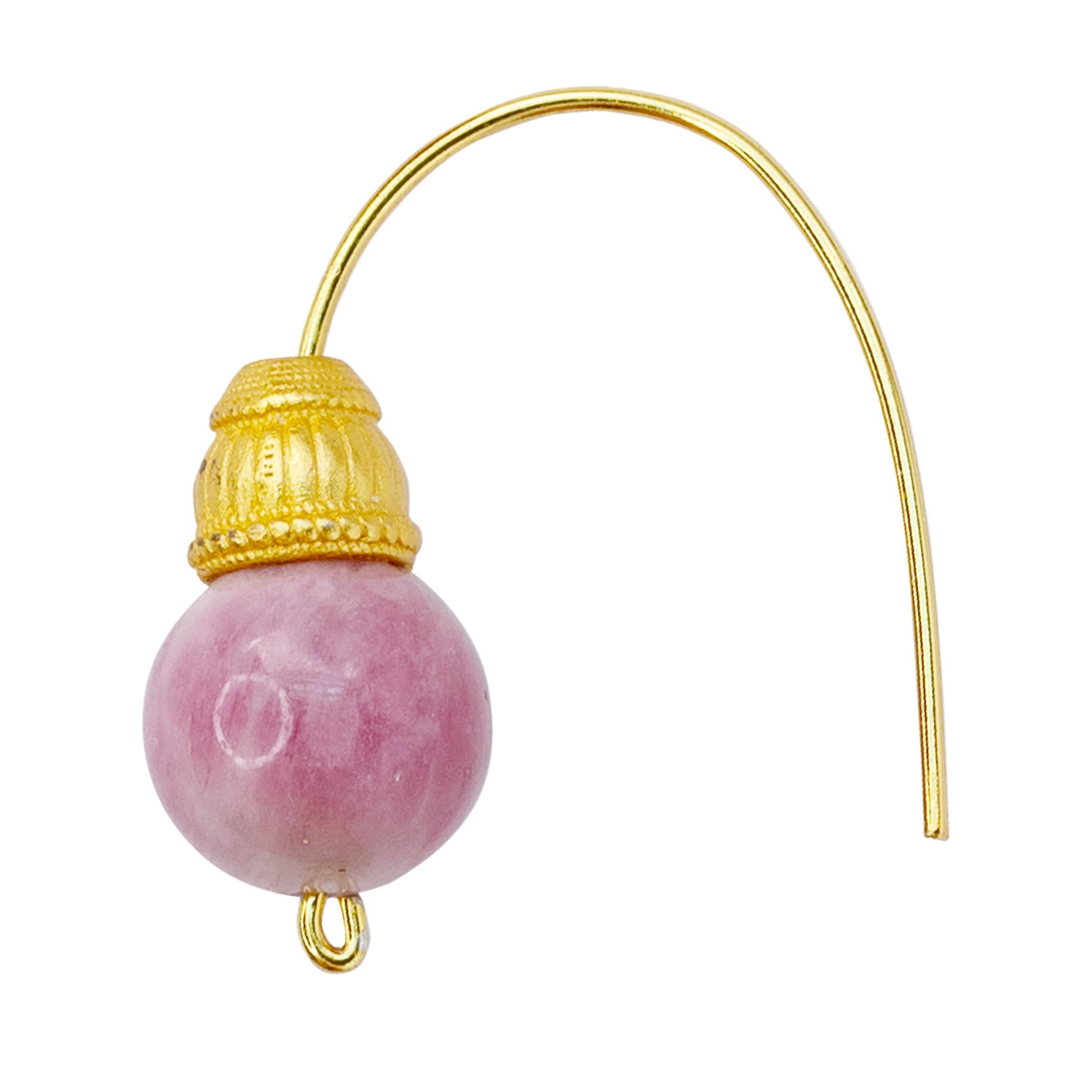 Pink Tourmaline Earring 14K Gold Hook - By Bombyx House In condizioni Nuovo in vendita a Westport, CT