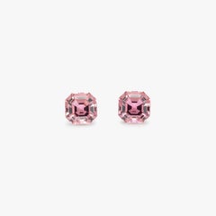 Pink Tourmaline Earring Gemstones 11.01 Carat Square Octagon Loose Gems