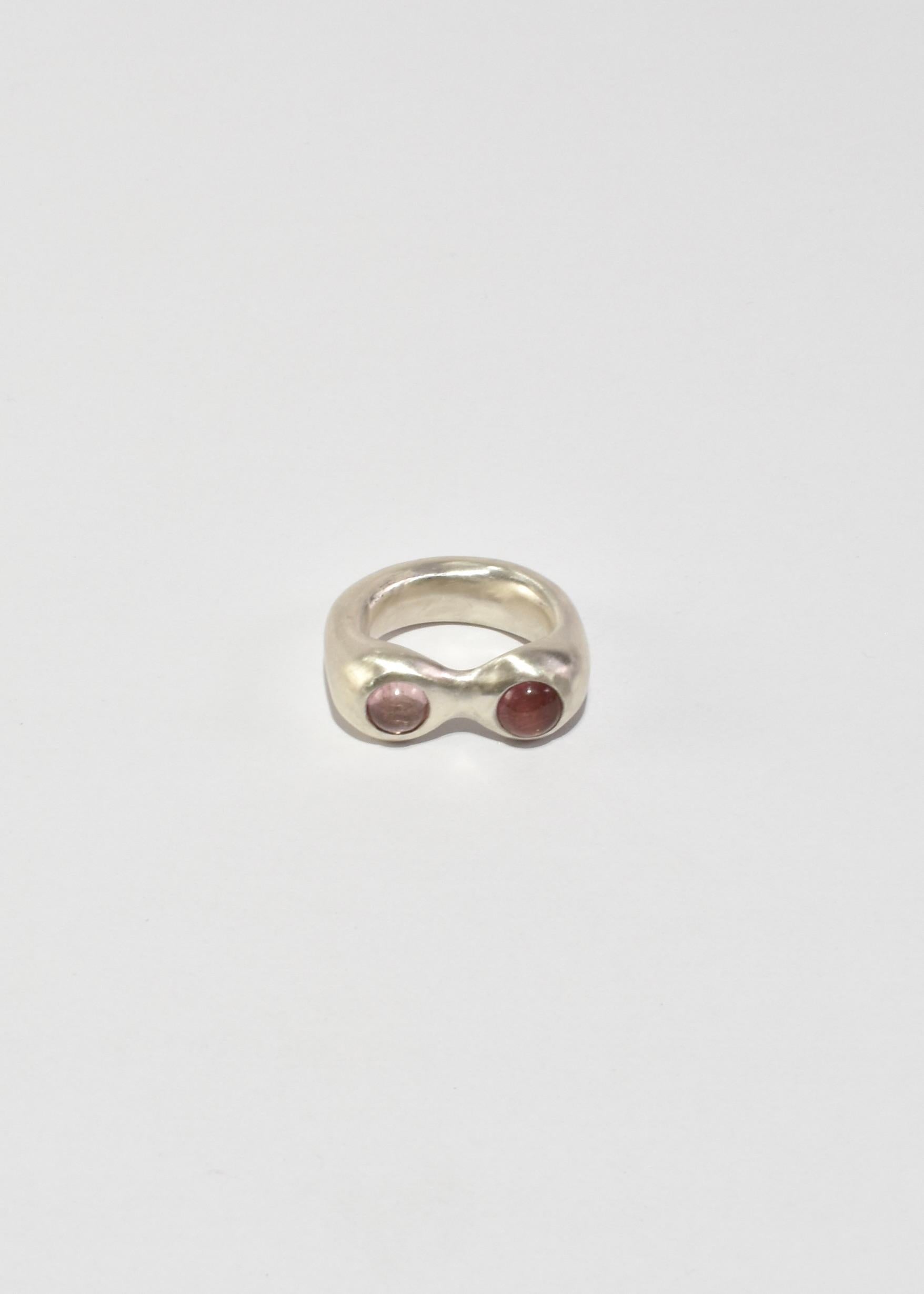 Cabochon Pink Tourmaline Esme Ring For Sale