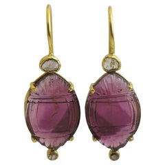 Pink Tourmaline Gold Vermeil 925 Earrings