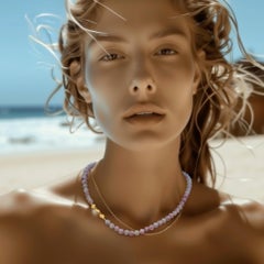 Collier demi-lune en Tourmaline rose -par House of Tourmaline