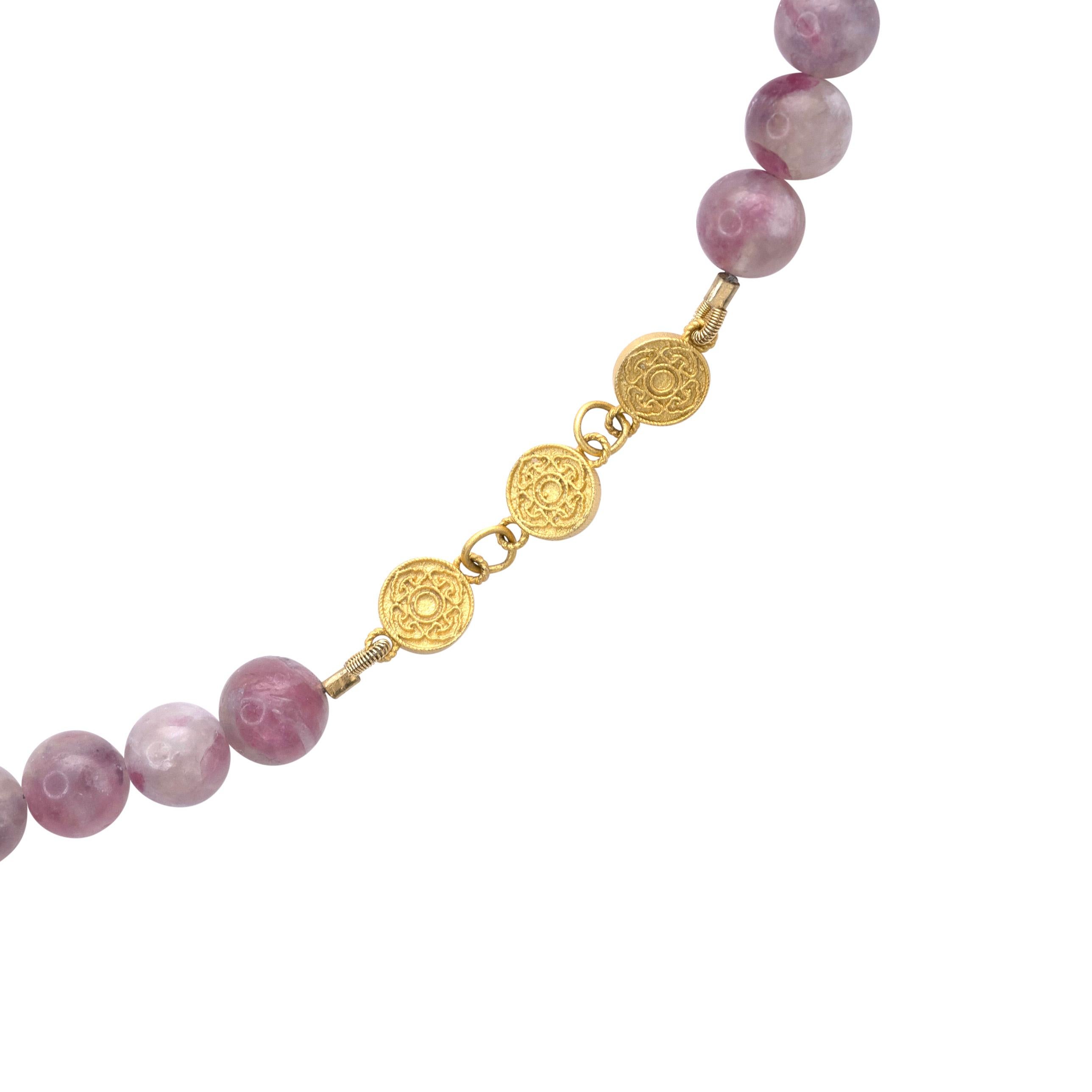 Women's Pink Tourmaline Half-moon Necklace -by Bombyx House For Sale