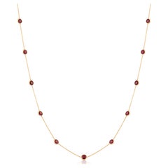 Halskette aus 18 Karat Gelbgold mit rosa Turmalin in Mischform