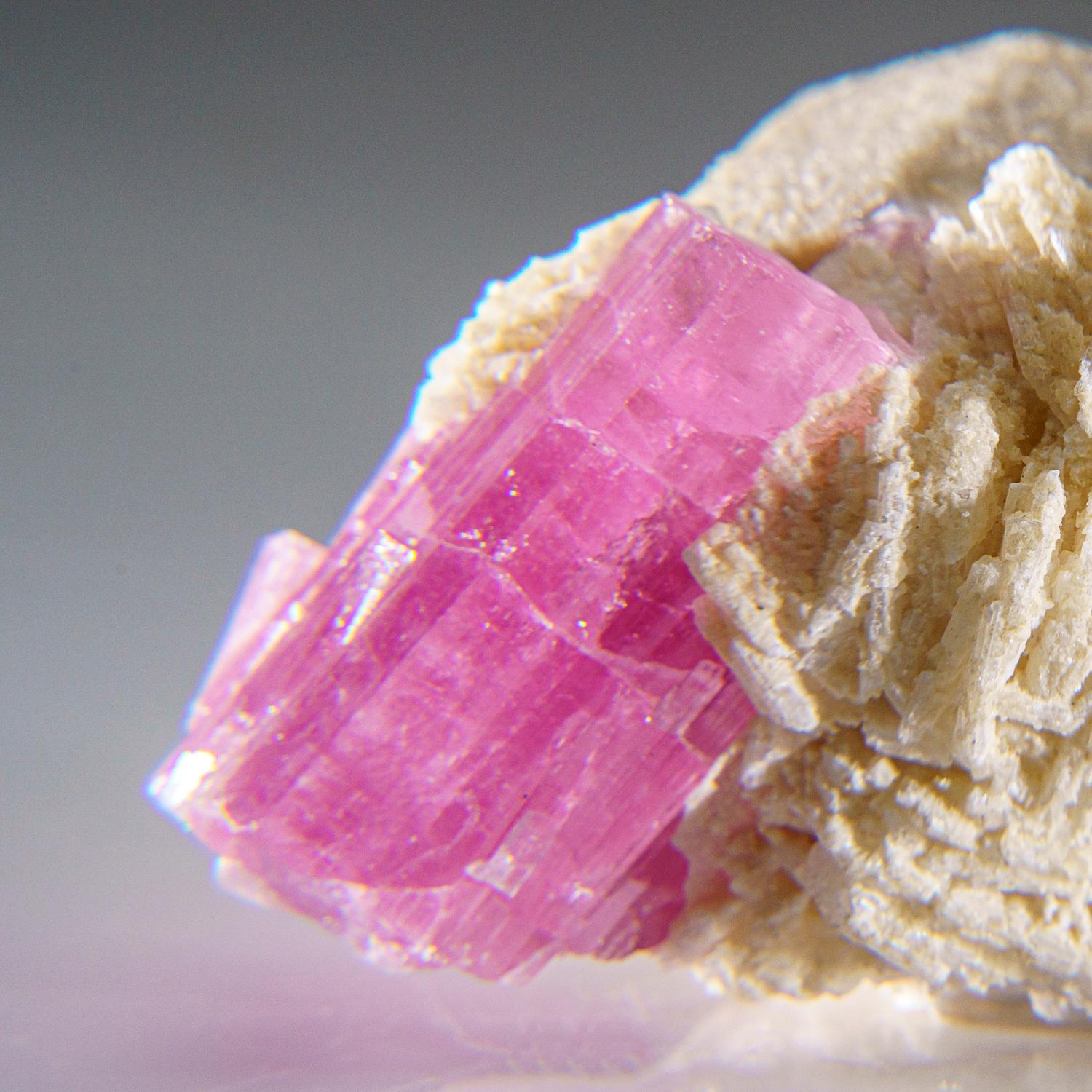 Other Pink Tourmaline on Albite from Nuristan Province, Afghanistan For Sale