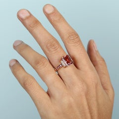 Pink Tourmaline Ring Accented With Diamonds In 14k Rose Gold