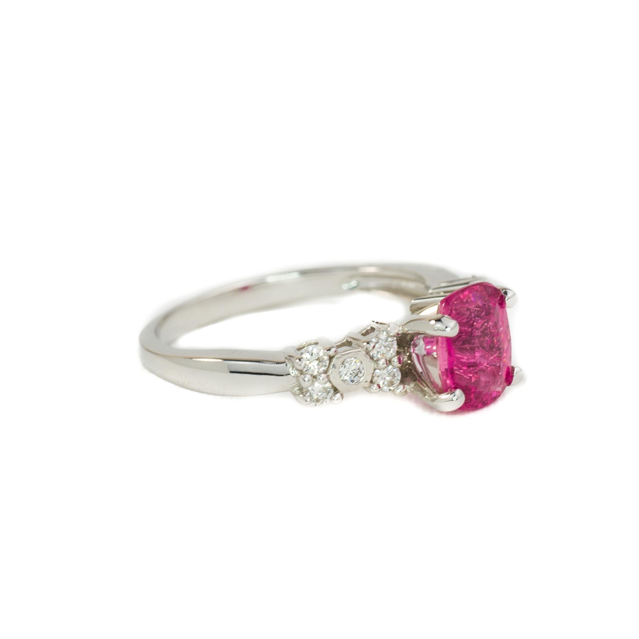 Modern Pink Tourmaline Ring For Sale