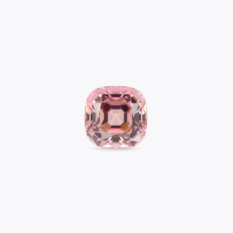 Cushion Cut Pink Tourmaline Ring Gem 13.06 Carat Unmounted Cushion Loose Gemstone For Sale