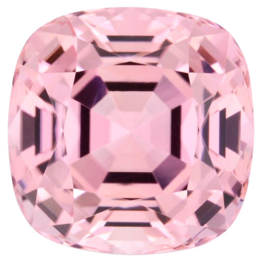 Pink Tourmaline Ring Loose Stone 7.46 Carat Cushion Unmounted Gemstone