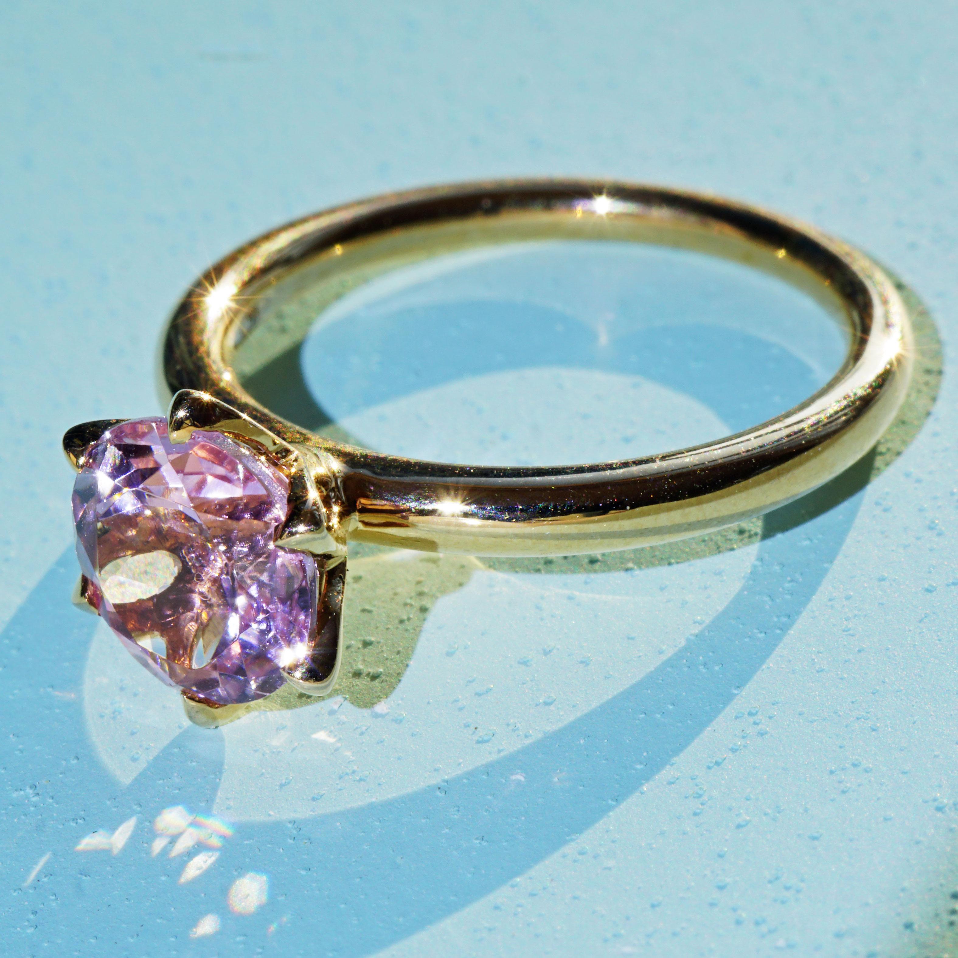 Pink Tourmaline Ring made in Italy Valenza  finest Goldsmith´s Work Bestseller For Sale 7