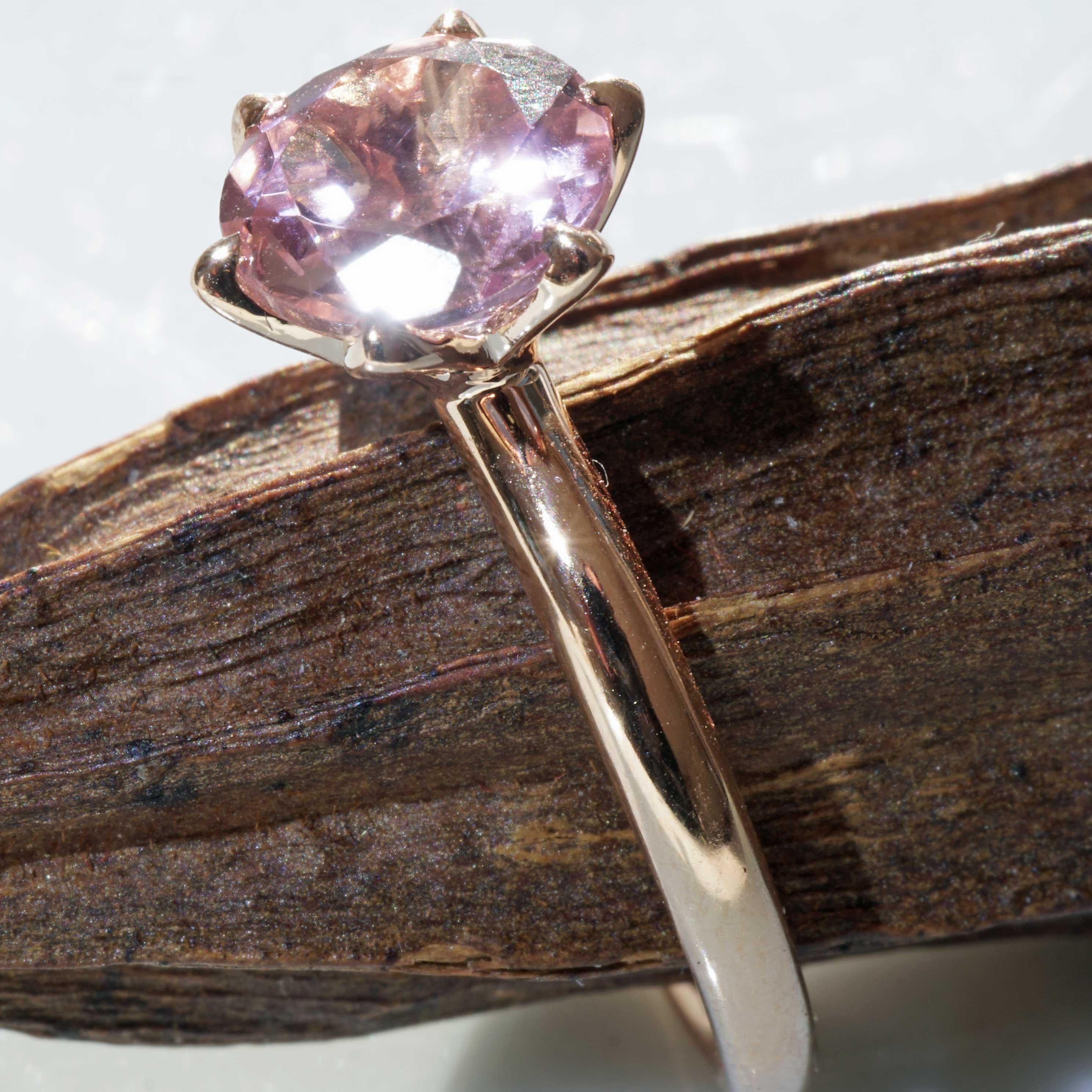 Pink Tourmaline Ring made in Italy Valenza  finest Goldsmith´s Work Bestseller For Sale 1