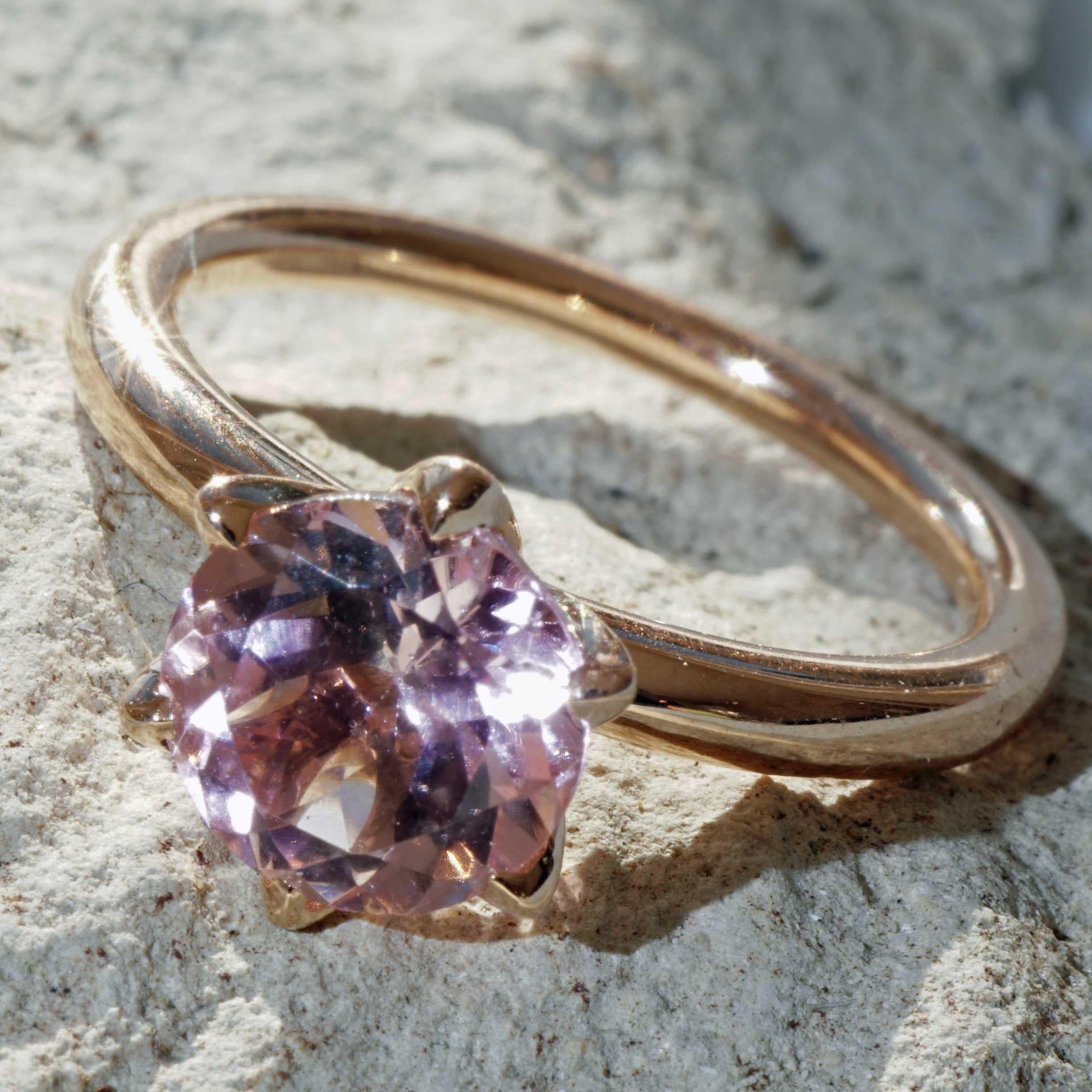 Pink Tourmaline Ring made in Italy Valenza  finest Goldsmith´s Work Bestseller For Sale 2