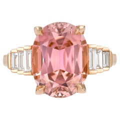 Pink Tourmaline Ring Oval 6.79 Carat