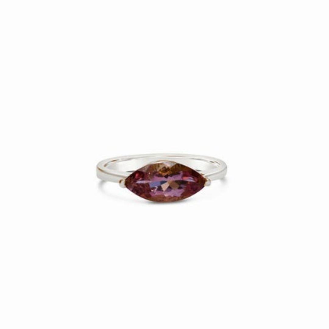 Rose Cut Pink Tourmaline Ring, Tourmaline Ring, Rose Gold Ring, Rose Gold Engagement Ring For Sale