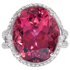 Rubellit Turmalin Ring Oval 11::69 Karat