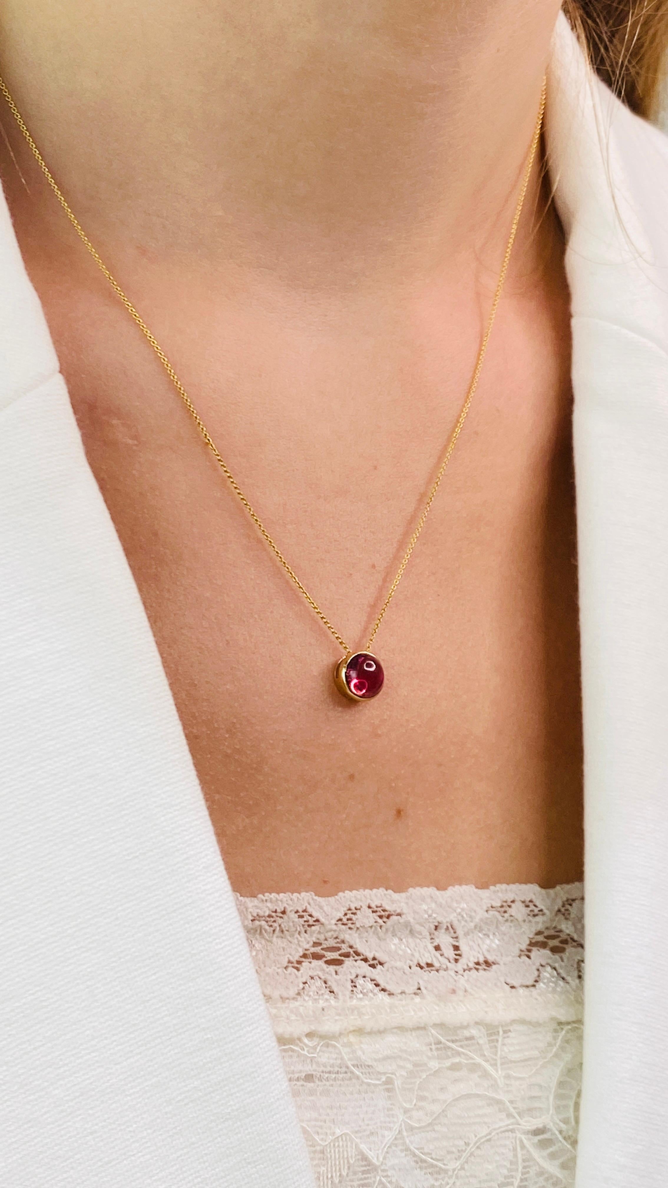 Tresor Beautiful Pendant feature 1.67 carats of Pink Tourmaline. The Pendant is an ode to the luxurious yet classic beauty with sparkly gemstones and feminine hues. Their contemporary and modern design make them perfect and versatile to be worn at