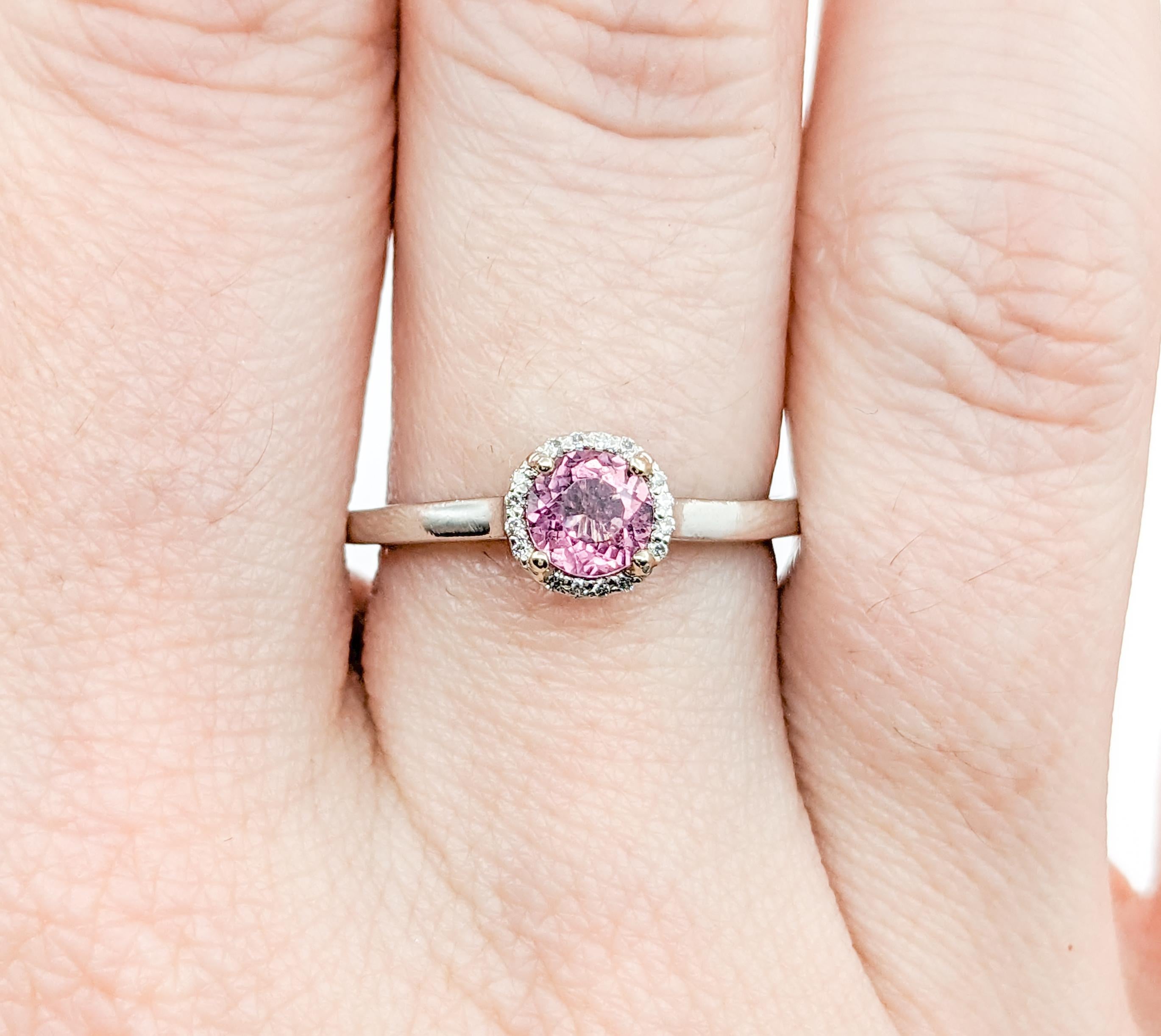 Anillo Tacori Turmalina Rosa Con Diamantes En Platino en Excelente estado para la venta en Bloomington, MN